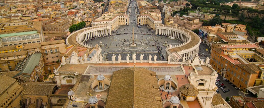 aerial view of vatican city