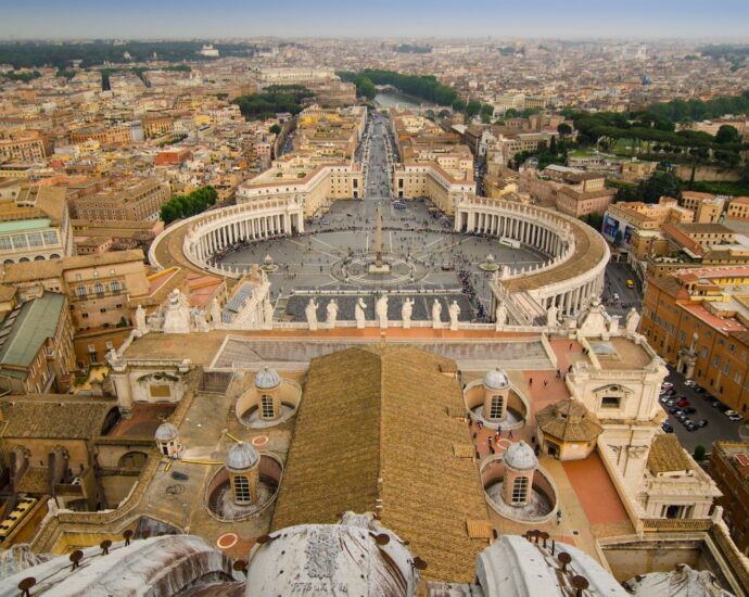 aerial view of vatican city