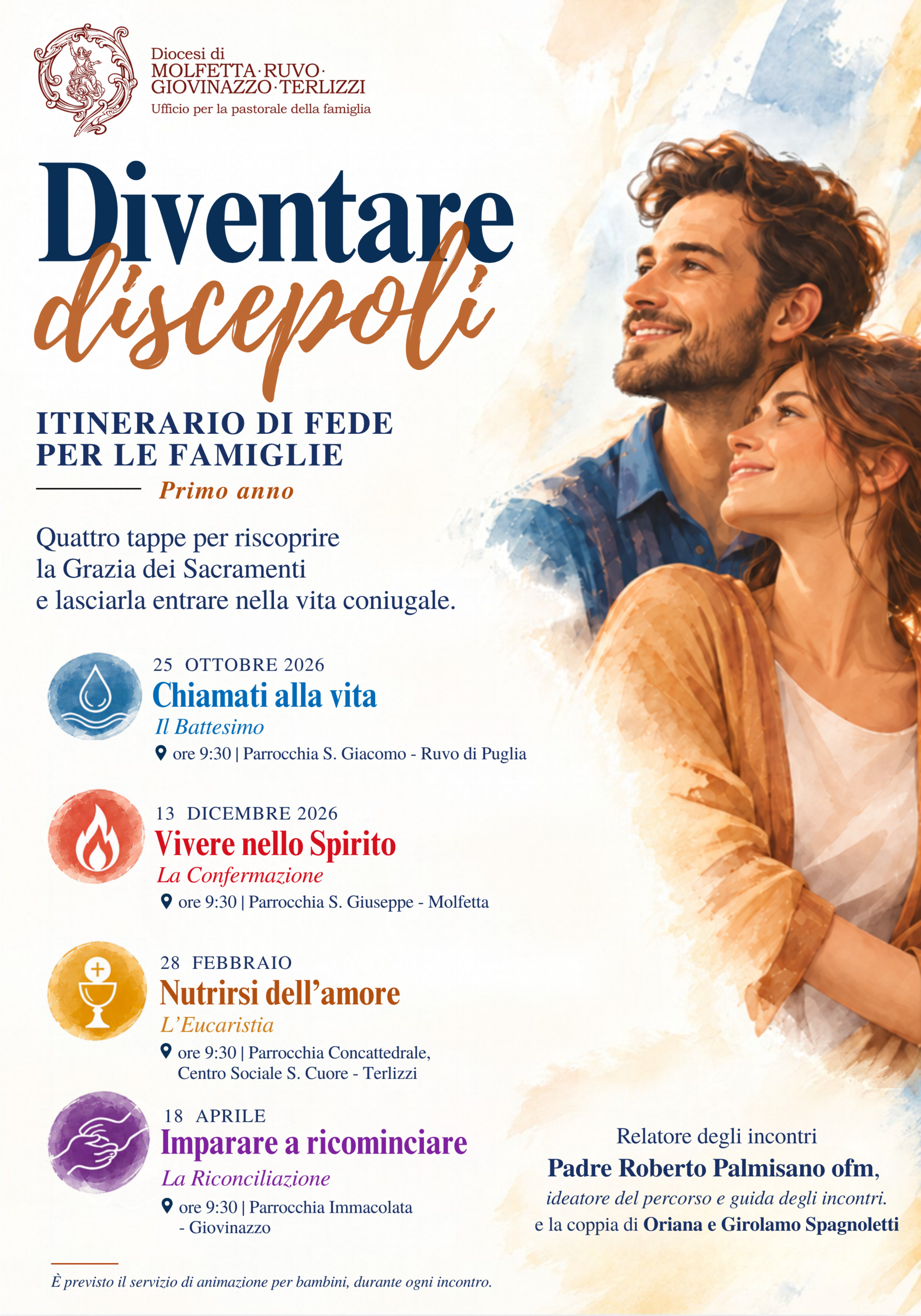diocesi di molfetta ruvo giovinazzo terlizzi - luce e vita - pastorale famiglia cammino percorso coppia mistagogico catecumenale 2026